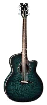ギター Electric acoustic guitar Dean Exotica Quilted Ash Acoustic-Electric Cutaway Guitar